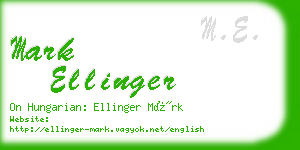mark ellinger business card